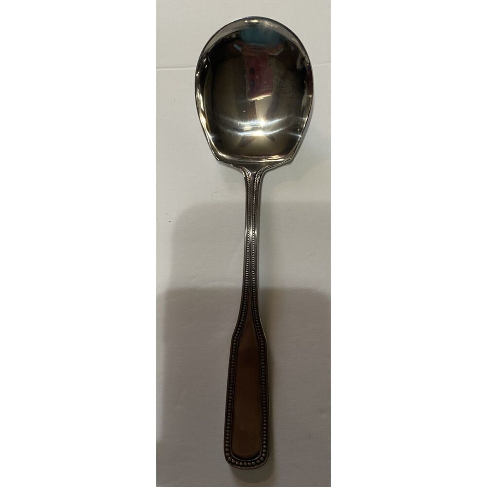 "1776' Stainless By Salem Japan 6 Piece Serving Set Beaded Edge - Picture 4 of 9